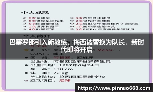 巴塞罗那引入新教练，梅西被替换为队长，新时代即将开启